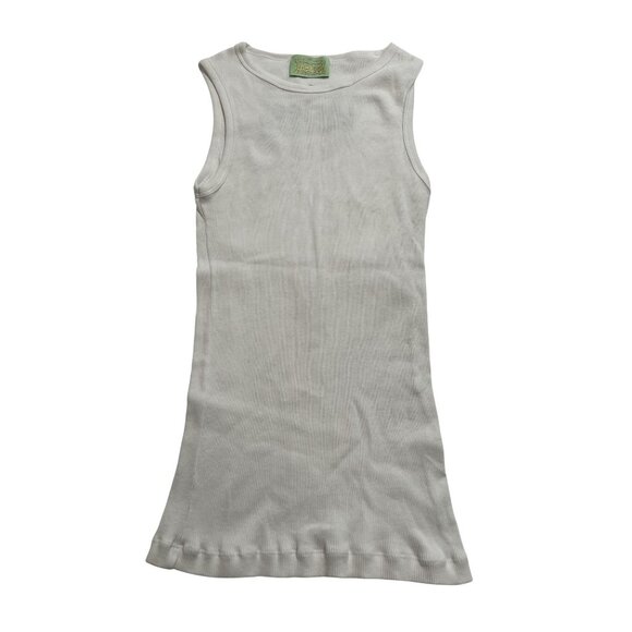 Aries Aries Racer-Back Rib Vest in White - Picture 1 of 5